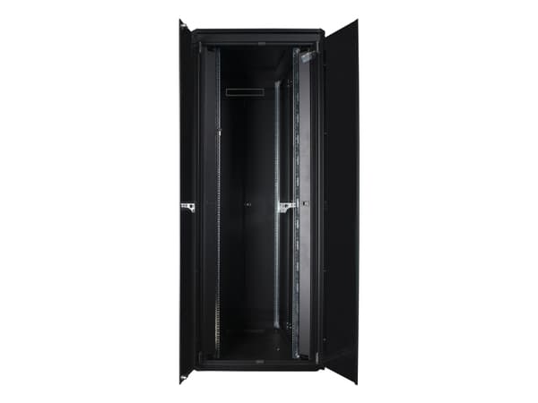 Lanview by Logon - Rack skåp - 600 x 1000 mm, data line - fristående - svart, RAL 9005 - 46U - 19"