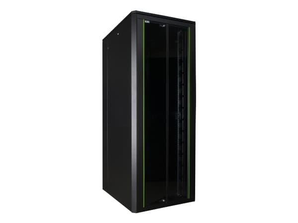 Lanview by Logon - Rack skåp - 600 x 1000 mm, data line - fristående - svart, RAL 9005 - 46U - 19"