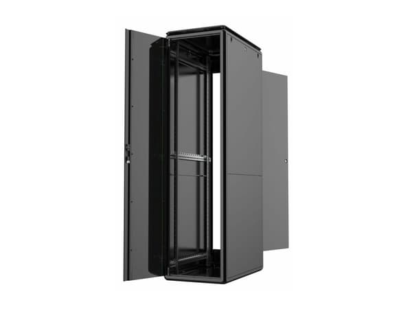 Lanview by Logon - Rack skåp - 600 x 1000 mm, data line - fristående - svart, RAL 9005 - 46U - 19"