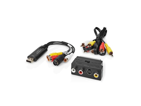 Nedis VGRRU101BK, USB 2.0, 852 x 480 pixlar, VCR, USB, 5 V, Windows 10, Windows 7, Windows 8