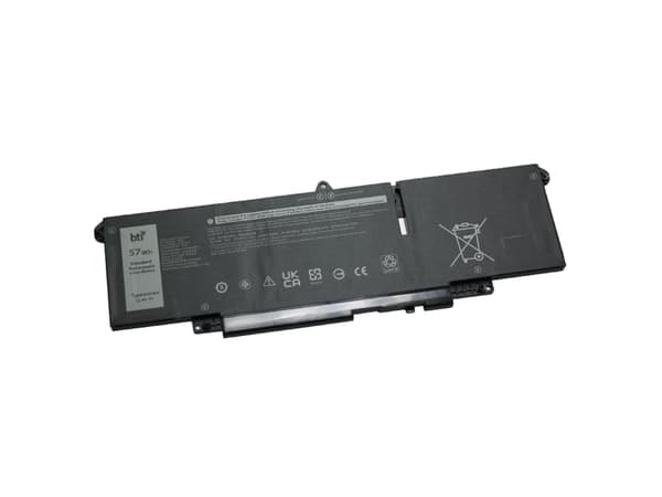 BTI - Batteri til bærbar PC (tilsvarer: Dell 66DWX) - litiumion - 3-cellers - 4878 mAh - 57 Wh - svart - for Dell Latitude 7340, 7440, 7640