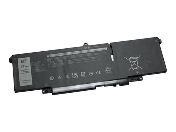 BTI - Batteri til bærbar PC (tilsvarer: Dell 66DWX) - litiumion - 3-cellers - 4878 mAh - 57 Wh - svart - for Dell Latitude 7340, 7440, 7640
