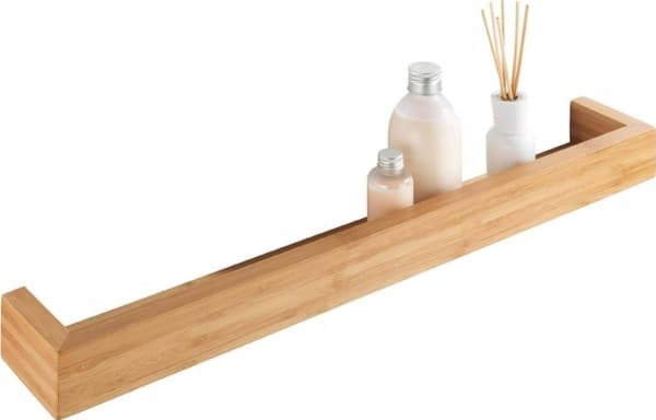 WENKO 24744100, Flytende hylle, Veggmontert, Bamboo, Bamboo, Universell, 1 hyller