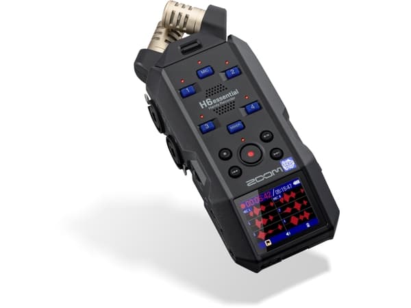 Zoom H6e portable recorder with replaceable microphones, black