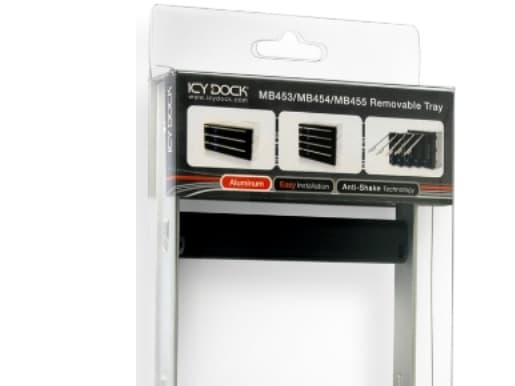 Icy Dock MB453TRAY-B, 112,4 x 157 x 26,6 mm, 104 g, 112,4 mm, 157 mm, 26,6 mm, 120 mm