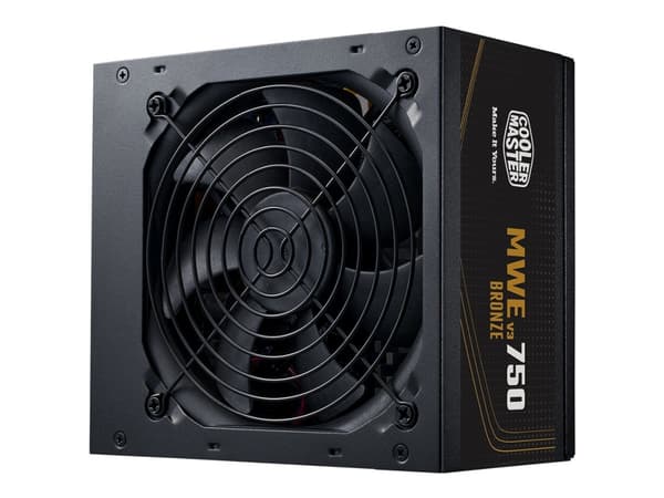 Cooler Master MWE Bronze V3 750 - Strømforsyning (intern) - ATX12V 3.1/ EPS12V - 80 PLUS Bronze - AC 100-240 V - 750 watt - aktiv PFC - Europa Sort