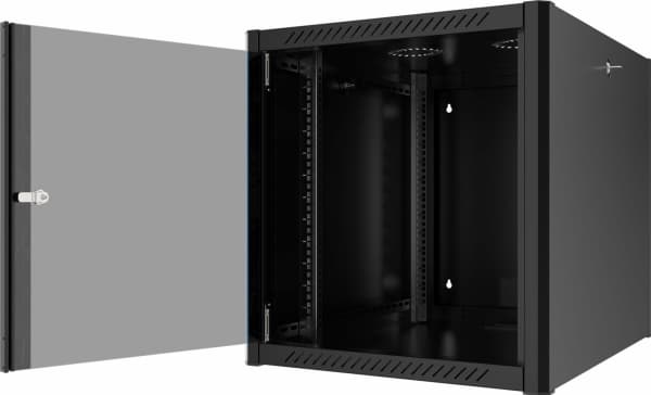 EFB Elektronik 691912TS.80, Väggmonterad rack, 12U, 80 kg, Svart