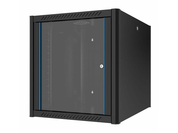 EFB Elektronik 691912TS.80, Väggmonterad rack, 12U, 80 kg, Svart