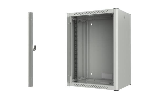 Lanview by Logon - Rack skåp - 60 x 45, pro - väggmontering - vit, RAL 7035 - 16U - 19"