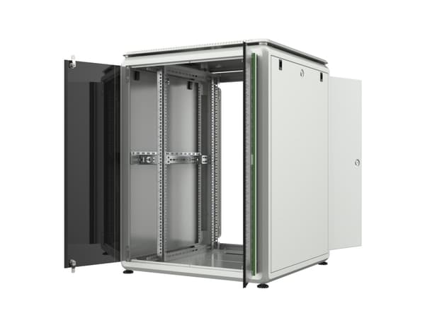 Lanview by Logon Data Line - Rack skåp - 800 x 800 mm, data line - fristående - vit - 20U - 19"