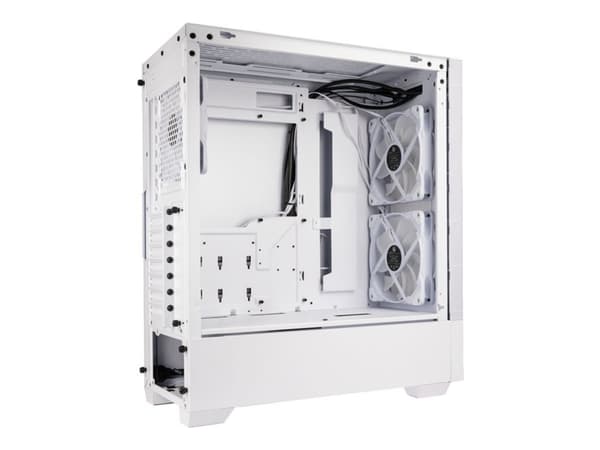 Lian Li Lancool 205 - Tower - ATX - genomskinlig sidopanel (härdat glas) - ingen strömförsörjning - vit - USB/ljud