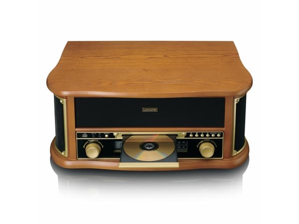 Lenco TCD-2551WD, Beltedrevet platespiller, Automatisk, Tre, MDF, 33 1/3,45,78 RPM, AM, FM
