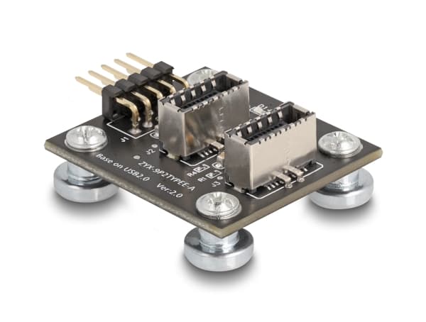 Delock - USB-adaptersats - 9-stifts USB 2.0-kontakt (hane) till 20 pin USB Typ E (hona) Tangent A, vinkelställd - magnetisk