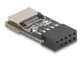 Miniatyrbild 1 av 4: Delock - Intern USB-adapter - 9-stifts USB 2.0-kontakt (hona) till 20 pin USB Typ E (hona) Nyckel A - 2,54 mm stigning