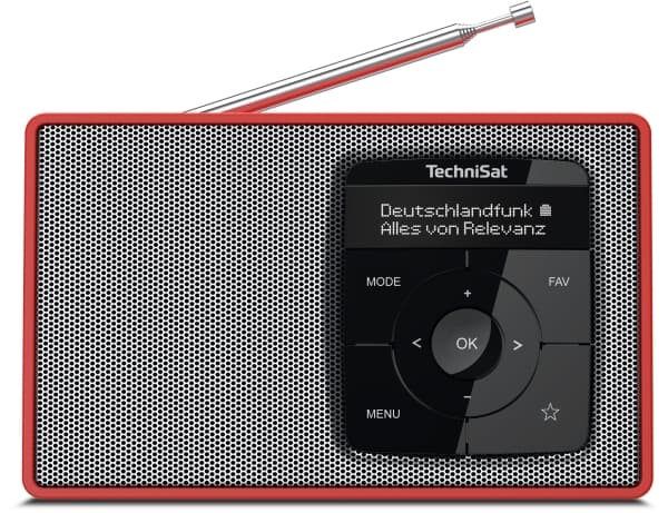 Pöytäradio TechniSat DIGITRADIO 2 DAB+, FM Herätystoiminto Punainen-hopea