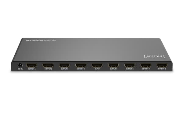 DIGITUS - Video/lyd-splitter - 4K, 1x8 - 8 x HDMI - stasjonær