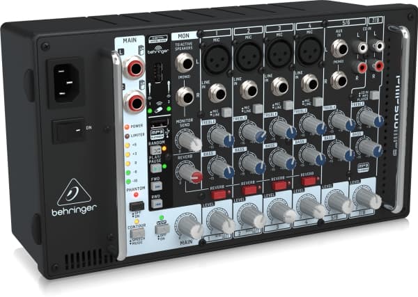 Behringer PMP500MP3, 8 kanavaa, Musta