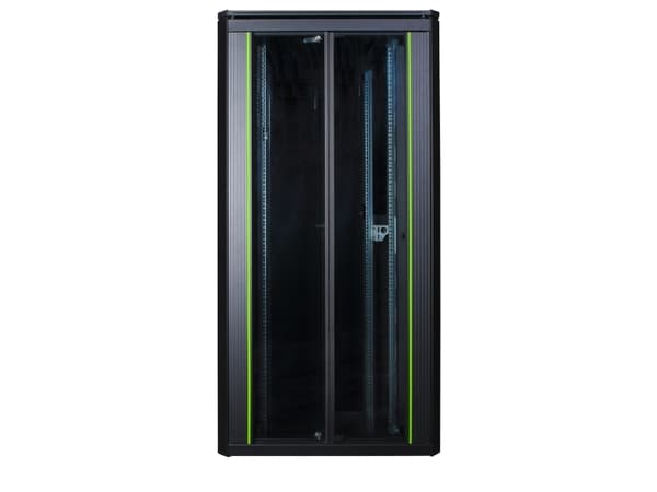 Lanview by Logon - Rack skåp - 800 x 1000 mm, data line - fristående - svart, RAL 9005 - 32U - 19"