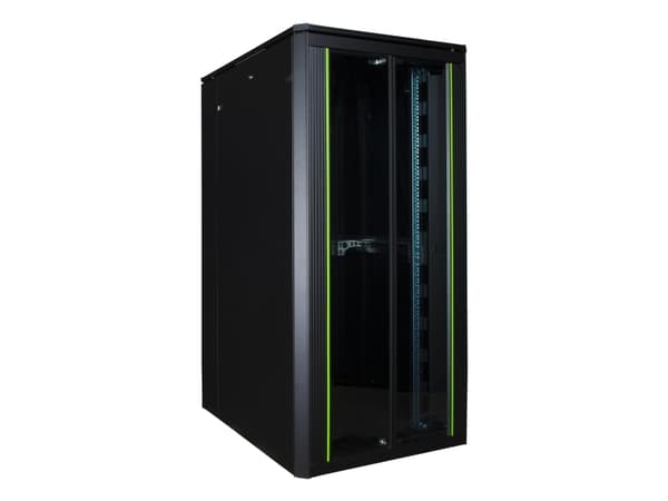 Lanview by Logon - Rack skåp - 800 x 1000 mm, data line - fristående - svart, RAL 9005 - 32U - 19"