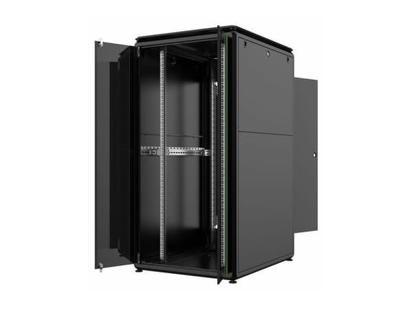 Lanview by Logon - Rack skåp - 800 x 1000 mm, data line - fristående - svart, RAL 9005 - 32U - 19"