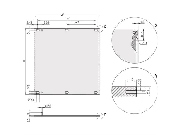 nVent SCHROFF 20846454 Frontplade 1 stk