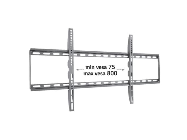 TECHly - Monteringssett (veggmontering) - Fixed Slim - for LCD-skjerm - svart - skjermstørrelse: 42"-80"