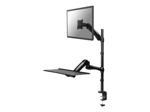 Neomounts FPMA-D500KEYB - Monteringssett - full bevegelse - for LCD-skjerm / PC-utstyr - svart - skjermstørrelse: 10"-27" - klemmemonterbar, malje, s Sort