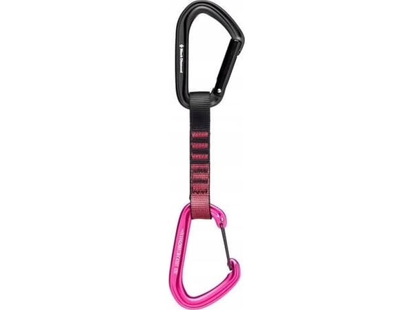 Black Diamond Hotforge Hybrid Quickpk, Nyckellås, Låsbar karbinhake, D-formad, Blå, 24 kN, 8 kN