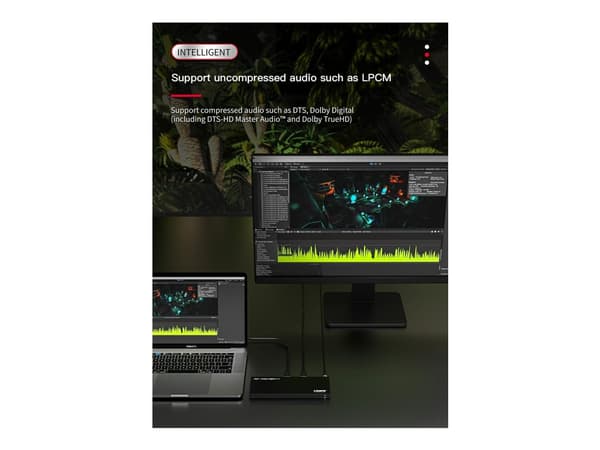 MicroConnect - Video/lyd-splitter - 4K@60Hz - 8 x HDMI - stasjonær