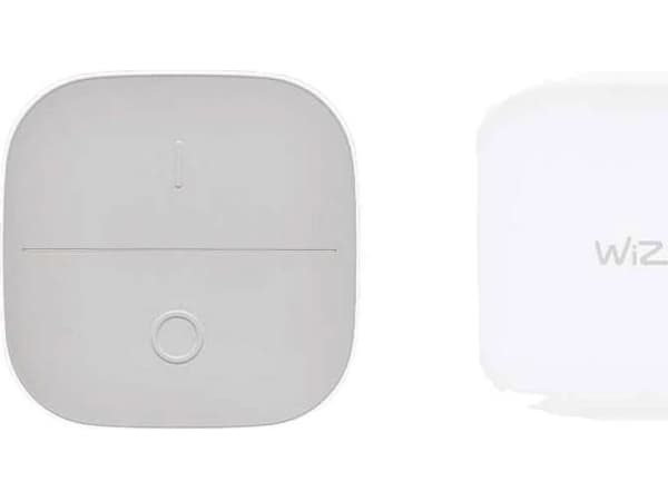 WiZ Smart button -ohjauspainike, Lighting, Painikkeiden painaminen, IP20, Harmaa, Valkoinen
