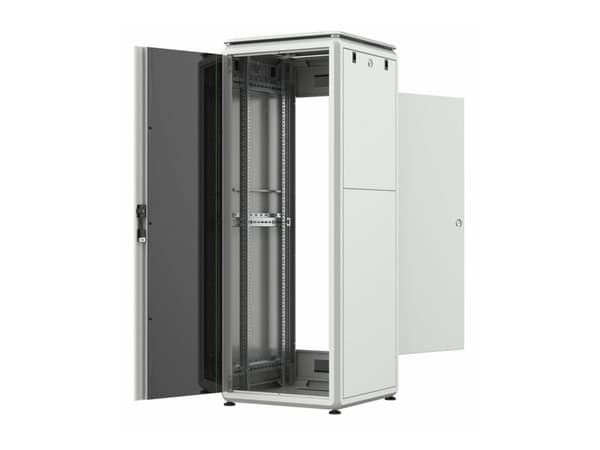 Lanview by Logon - Rack skåp - 600 x 600 mm, data line - fristående - vit, RAL 7035 - 32U - 19"