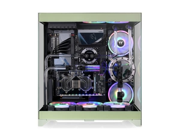 Thermaltake CTE - - sidepanel med vindu (herdet glass) - ingen strømforsyning - matcha-grønn - USB/lyd