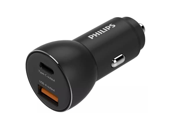 Philips USB fast-charge lader til cigarstik USB-A+C 36W