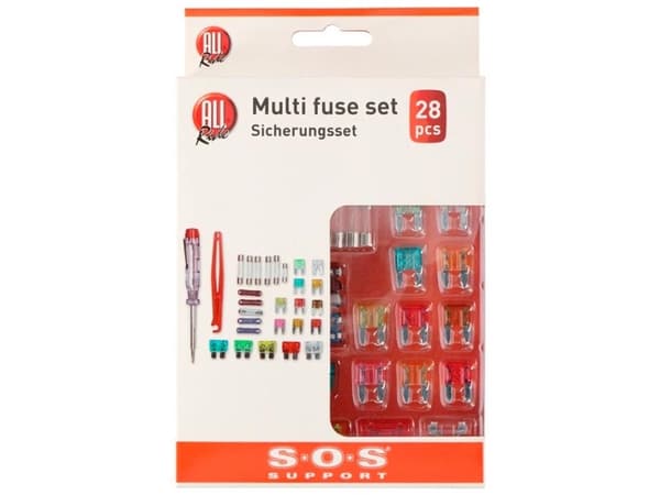 Sikringssortiment, Allride sos support, set, 28 stk.