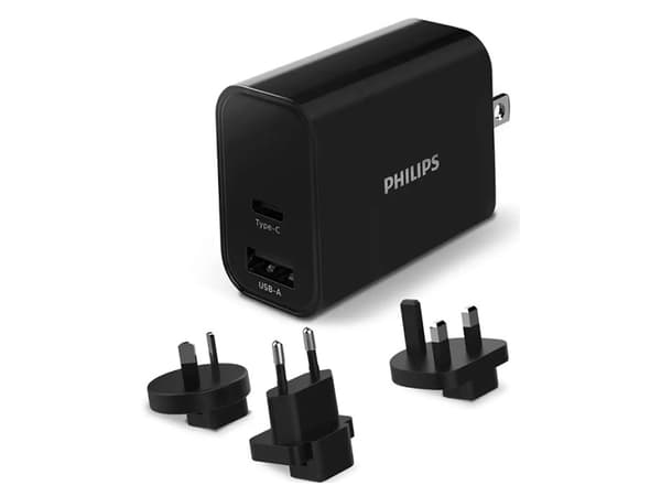 Philips USB-rejselader fast-charge 30W USB-A+C