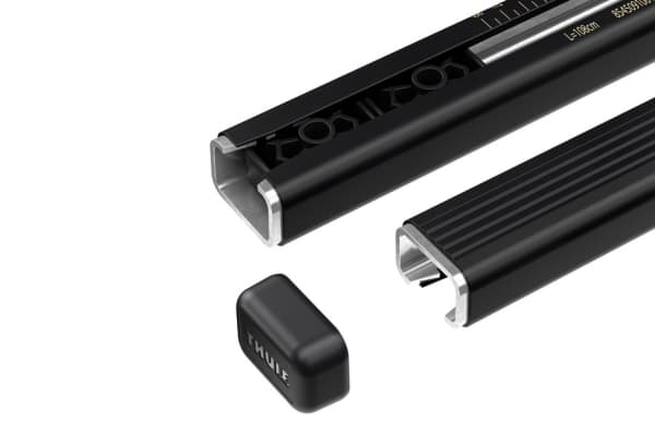 Thule SquareBar 127, Kuormatanko, Musta, Muovi, Terästä, 100 kg, 1270 mm