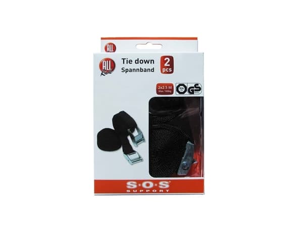 Allride SOS Support, Bagagerem, 2 x 2,5m, 100kg, sort,