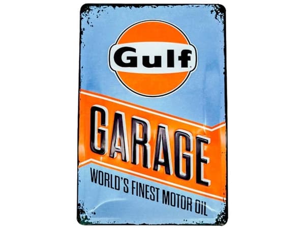 Gulf metalskilt retro
