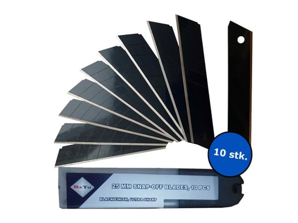 Bato knivblade bræk-af 25 mm. Black Ultra Skarp