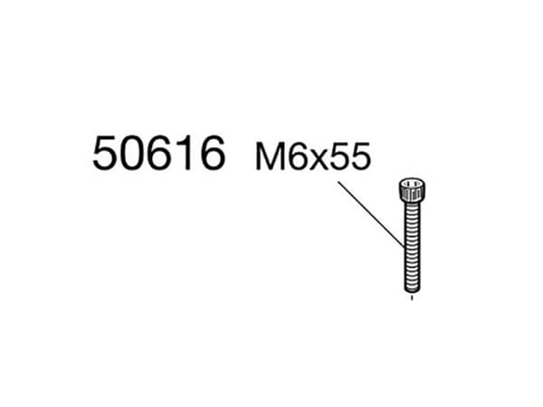 Thule unbr.bolt m6x55 sort