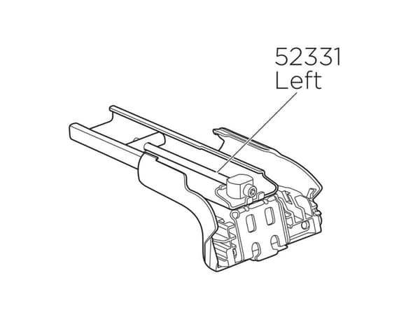 Thule jalka vasen WingBar 959 reuna