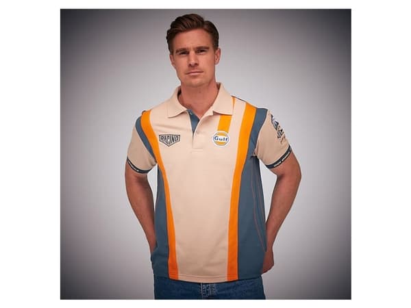 Gulf Racing Pro polo-shirt. Retro Sandfarvet XL