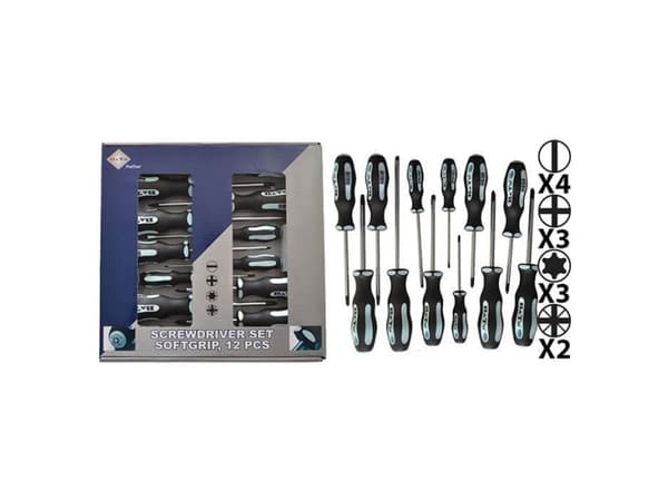 Bato ruuvimeisselisarja ura/Torx/Ph/Pz 12 kpl