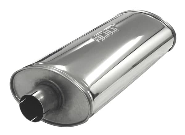 Rustfri lyddæmper 2,5" 140/220mm "heavy
