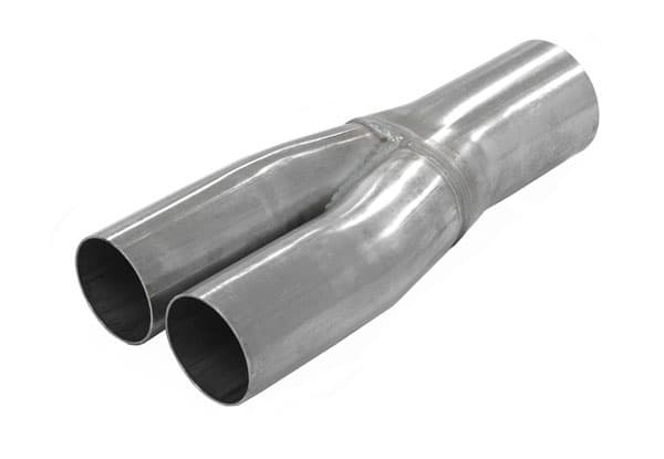 Rustfri y-stykke 1x76 - 2x63,5mm