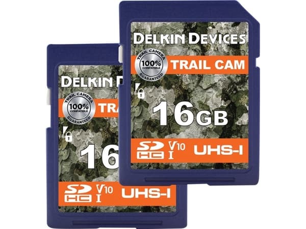 Delkin Trail Cam SDXC 16 GB + 16 GB Class 10 UHS-I V30 -kortti (DDSDTRL-2X16)