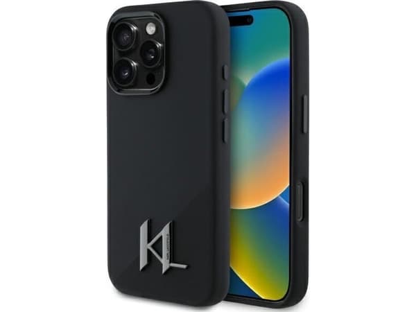 Karl Lagerfeld KLHMP16LSCMKMPCK iPhone16 Pro 6.3"black hardcase Silicone Shadow Metal Initia
