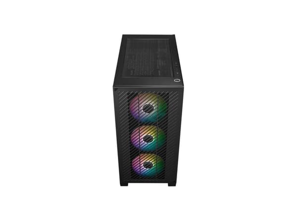 Cooler Master Elite 301 - MT - micro ATX - genomskinlig sidopanel (härdat glas) - ingen strömförsörjning (ATX) - svart - USB/ljud