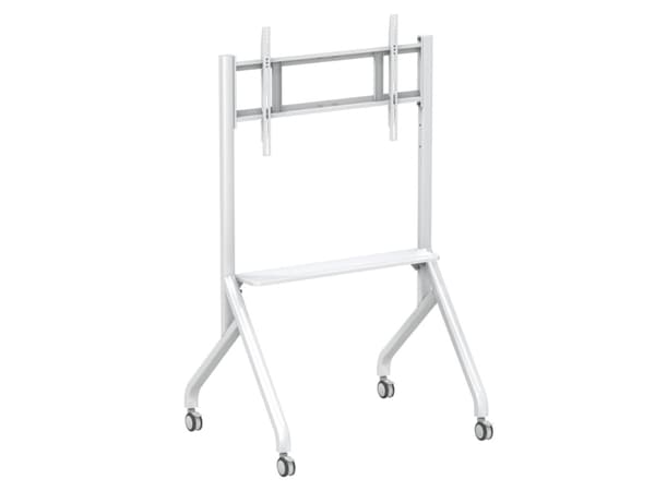 Liikuteltava jalusta Techly TV 65-100" jopa 100kg säädettävä AV-hyllykkö
