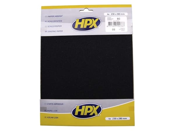 HPX sandpapper p80 - 4 st.